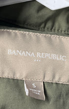 Load image into Gallery viewer, Banana Republic Womens Green Long Sleeve Full-Zip Military Jacket Size S