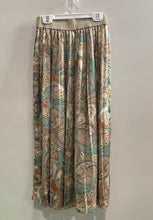 Load image into Gallery viewer, Helene Berman London Womens Multicolor Paisley Pleated Front Flare Skirt Size XS