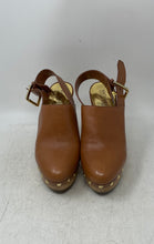 Load image into Gallery viewer, Michael Kors Womens Brown Wood High Block Platform Heels Size 8M