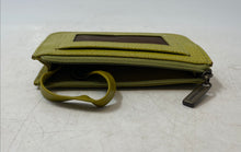 Load image into Gallery viewer, Mario Hernandez Womens Green Leather ID Window Card Holder Mini Wallet