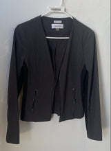 Load image into Gallery viewer, Calvin Klein Womens Gray Black Invisible Fit Solutions Blazer Jacket Size 8