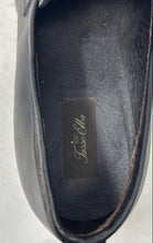 Load image into Gallery viewer, Tasso Elba Mens Black Leather Moc Toe Slip-On Penny Loafer Shoes Size 10.5