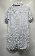 Load image into Gallery viewer, Tahari Womens White Blue Striped Linen Collared Button Front Shirt Dress Size S