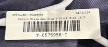 Load image into Gallery viewer, Calvin Klein Mens Blue Long Sleeve Non-Iron Slim Fit Dress Shirt Size 16.5