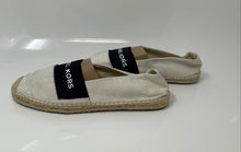 Load image into Gallery viewer, Michael Kors Womens White Black Round Toe Slip-On Espadrille Shoes Size 8