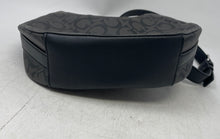 Load image into Gallery viewer, Guess Womens Black Signature Print Zipper Adjustable Strap Shoulder Purse