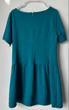 Load image into Gallery viewer, White House Black Market Womens Teal Short Sleeve Fit & Flare Dress Size 12