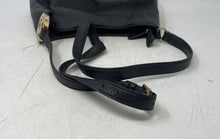 Load image into Gallery viewer, Michael Kors Womens Black Leather Pockets Adjustable Strap Crossbody Handbag