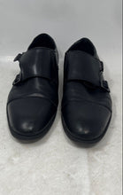 Load image into Gallery viewer, Aldo Mens Argyle Black Leather Round Toe Formal Monk Strap Dress Shoes Size 7