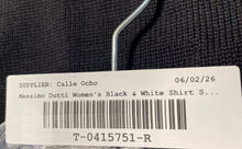 Load image into Gallery viewer, Massimo Dutti Womens Black & White Cotton Button Front Vest Sweater Size Medium
