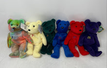 Load image into Gallery viewer, Lot Of 6 Pcs Salvino's Mixed Variety Bamm Beano's 1998 Bear Plush Toys With Tags