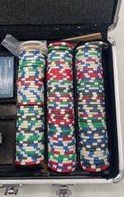 Load image into Gallery viewer, Pavilion Casino Game Set Poker Chips Dice Playing Cards With Aluminum Case