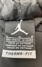 Load image into Gallery viewer, Air Jordan Boys Black Therma Fit Hooded Full-Zip Puffer Jacket Size Large