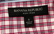 Load image into Gallery viewer, Banana Republic Mens Red Printed Long Sleeve Button-Up Shirt Size Small