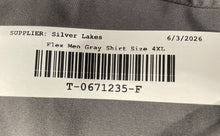 Load image into Gallery viewer, Flex Mens Gray Long Sleeve Spread Collar Lightweight Button-Up Shirt Size 4XL