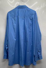 Load image into Gallery viewer, Calvin Klein Mens Blue Cotton Spread Collar Long Sleeve Dress Shirt Size 18 1/2