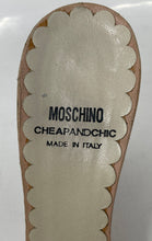 Load image into Gallery viewer, Authentic Moschino Womens White Pink Peep Toe Slip-On Heels Size EUR 36 Damaged