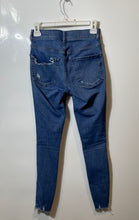 Load image into Gallery viewer, Express Womens Blue Distressed High Rise Denim Jegging Jeans Size 00R
