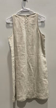 Load image into Gallery viewer, J.Crew Womens Beige Linen Sleeveless Round Neck Shift Dress Size SP