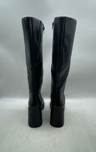 Load image into Gallery viewer, Steve Madden Womens Fanatik Black Leather Block Heel Knee High Boots Size 9.5M