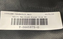 Load image into Gallery viewer, Adolfo Mens Black Wool Long Sleeve Single-Breasted Two Button Blazer Size 46