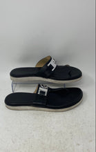 Load image into Gallery viewer, Michael Kors Womens Briar Black White Slip-On Flat Thong Sandals Size 10M