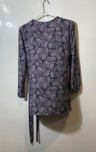 Load image into Gallery viewer, Anne Klein Womens Multicolor Leaf Print 3/4 Sleeve V-Neck Wrap Blouse Top Size L
