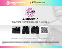 Load image into Gallery viewer, Authentic Salvatore Ferragamo Mens Black Moccasin Shoes Size 9.5 2E Damaged