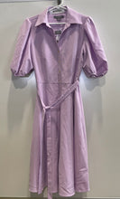 Load image into Gallery viewer, Sharagano Womens Light Purple Puff Sleeve Shirt Dress Size 6 With Tag