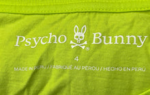 Load image into Gallery viewer, Psycho Bunny Mens Green Pima Cotton Short Sleeve Crew Neck T-Shirt Size 4