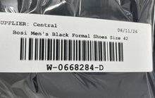 Load image into Gallery viewer, Bosi Mens Black Leather Lace-Up Formal Derby Dress Shoes Size EUR 42
