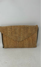Load image into Gallery viewer, J.Crew Womens Brown With Gold Flakes Chain Strap Flap Shoulder Clutch Bag