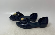Load image into Gallery viewer, Melissa Vitorino Campos Womens Blue Rubber Open Toe D'Orsay Flats Size 6