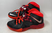 Load image into Gallery viewer, Nike Mens Zoom Soldier 7 PP 609679-005 Black Red Orange Basketball Shoes Size 10