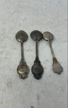 Load image into Gallery viewer, Lot Of 3 Pcs Silver-Tone Mixed Variety Landmark Design Souvenir Spoons