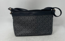 Load image into Gallery viewer, Jones New York Womens Black Gray Signature Print Adjustable Strap Crossbody Bag