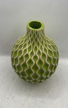 Load image into Gallery viewer, Green Ceramic Wave Print Home Collectible Freestanding Tabletop Decorative Vase