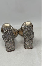 Load image into Gallery viewer, Gianni Bini Womens Gold Buckle Casual Low Block Ankle Strap Heels Size 8M