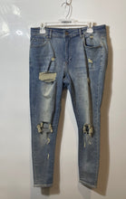 Load image into Gallery viewer, Legend London Mens Blue 5-Pocket Design Distressed Skinny Jeans Pants Sz W34 28L