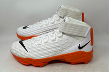 Load image into Gallery viewer, Nike Mens Force Savage Pro 2 Shark BV5448-100 White Orange Football Cleats Sz 18