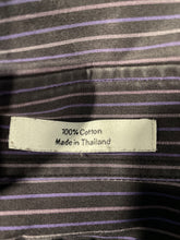 Load image into Gallery viewer, Calvin Klein Mens Multicolor Striped Print Long Sleeve Dress Shirt Size 16