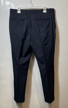 Load image into Gallery viewer, Perry Ellis Portfolio Mens Blue Striped Flat Front Slim Fit Dress Pants Sz 34X29