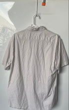 Load image into Gallery viewer, Banana Republic Mens White Beige Printed Slim Fit Button-Up Shirt Size L