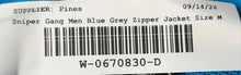 Load image into Gallery viewer, Sniper Gang Mens Blue Gray Long Sleeve Mock Neck Full-Zip Track Jacket Size M