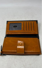 Load image into Gallery viewer, Unbranded Womens Brown Leather RFID Blocking Snap Bifold Clutch Wallet