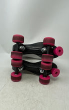 Load image into Gallery viewer, Skate Gear Womens White Pink Wheels Leather Lace-Up Roller Skates Size 6