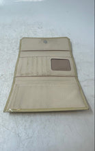 Load image into Gallery viewer, Prune Womens Beige Patent Leather Credit Card Slots Snap Trifold Wallet