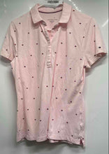Load image into Gallery viewer, Tommy Hilfiger Womens Pink Red Black Detailed Short Sleeve Polo Shirt Size S/P