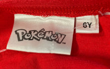 Load image into Gallery viewer, Pokémon Boys Red Yellow Pikachu Long Sleeve Pullover Graphic T-Shirt Size 6Y