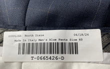Load image into Gallery viewer, Made In Italy Mens Blue Flat Front Slash Pockets Dress Pants Size 60/44